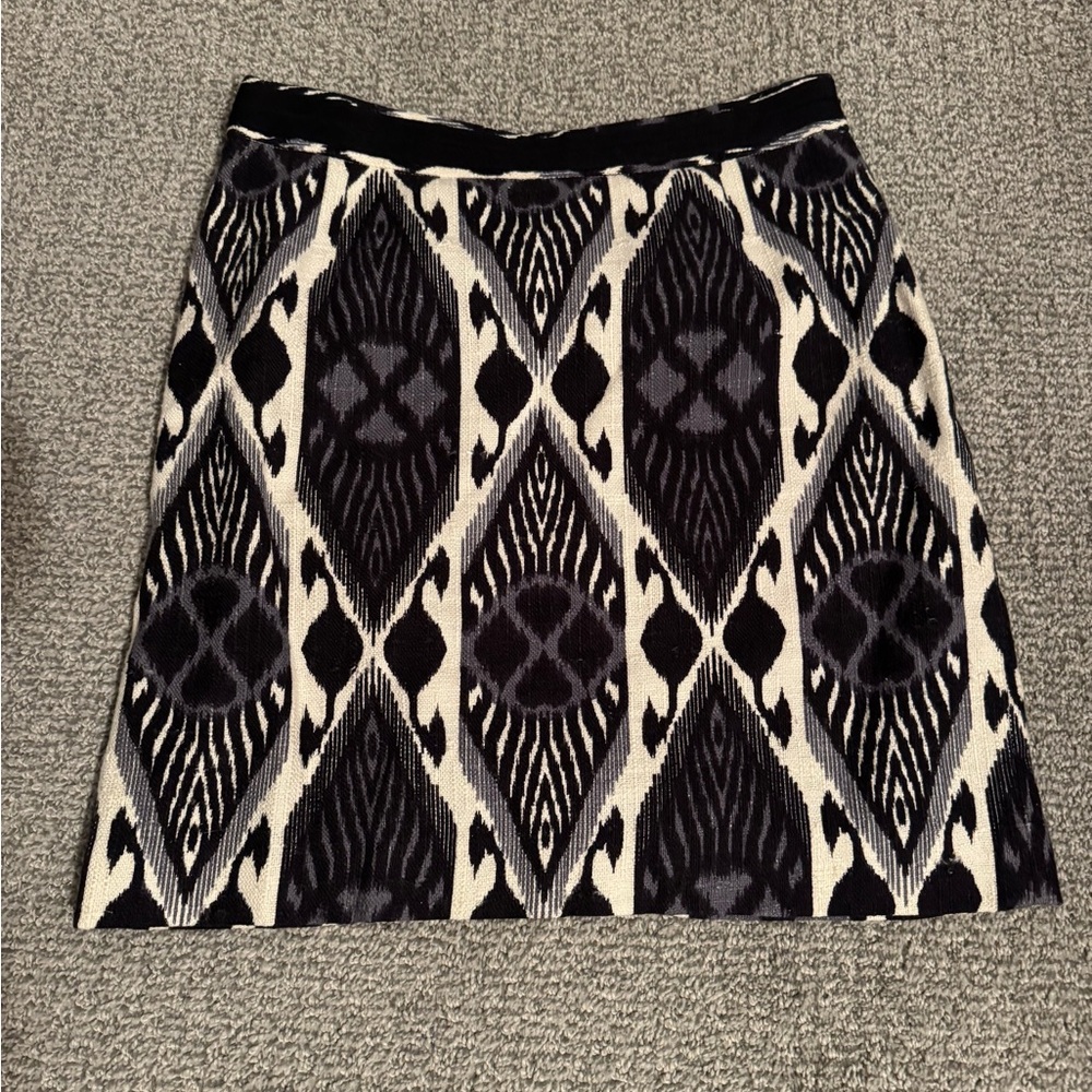 Tory Burch Monochrome Geometric Mini Skirt